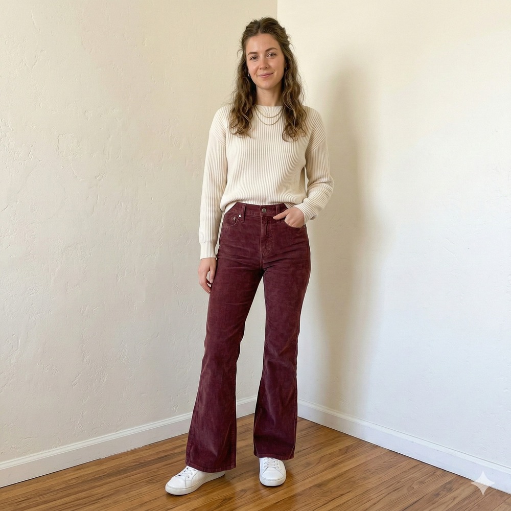Madewell The Perfect Vintage Flare Jeans Womens 27 Soft Red Retro Preppy‎ Casual